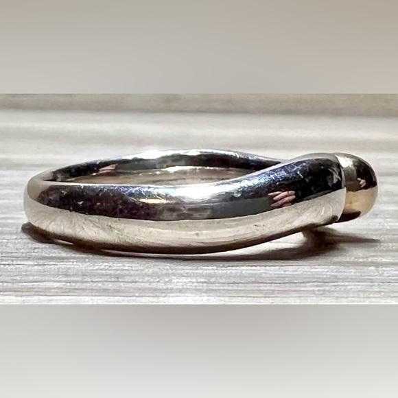 Vintage Handmade Sterling Silver & Gold Ball Ring, Size 7.5 - Picture 3 of 9
